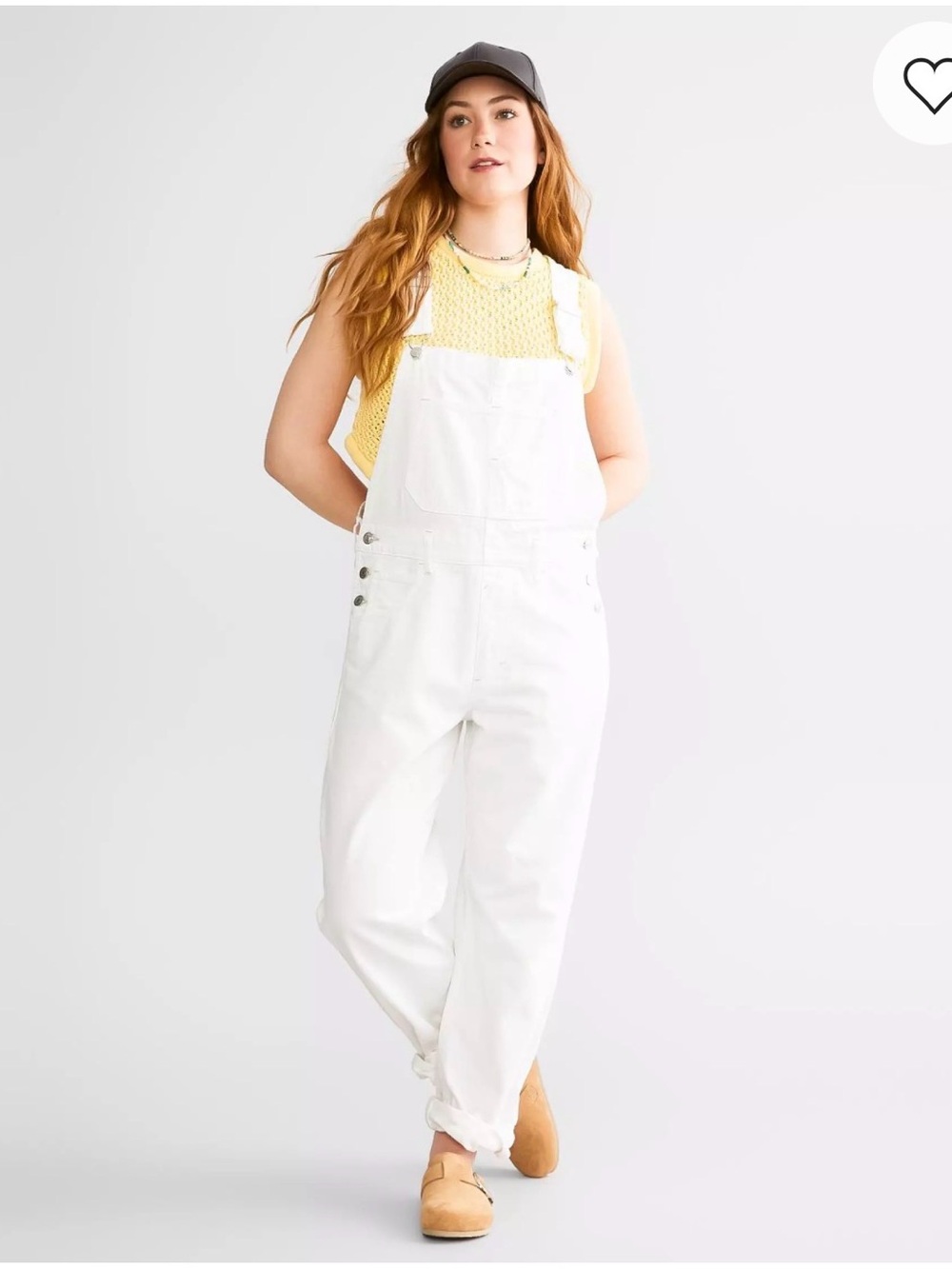 New We The Free White Denim Overalls size Xs
